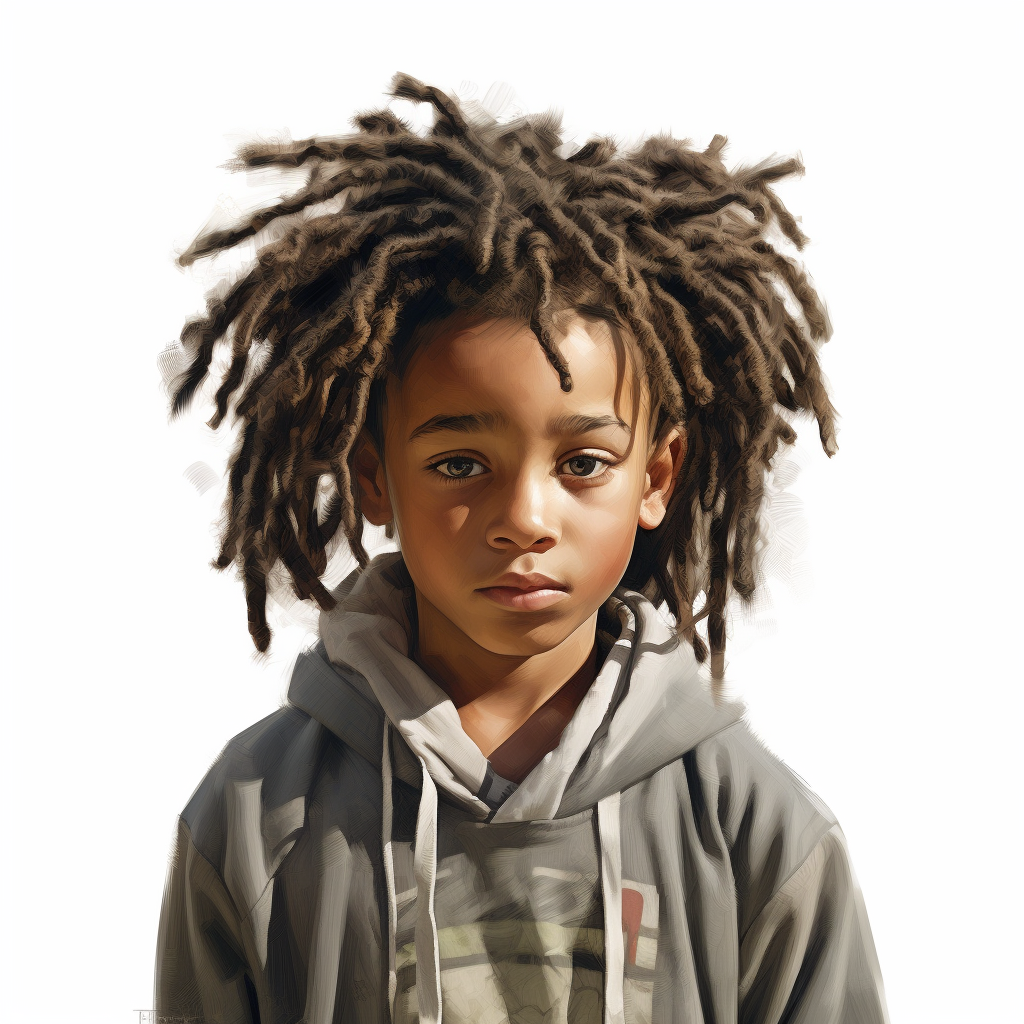 Kid with Airbrushed Dreads