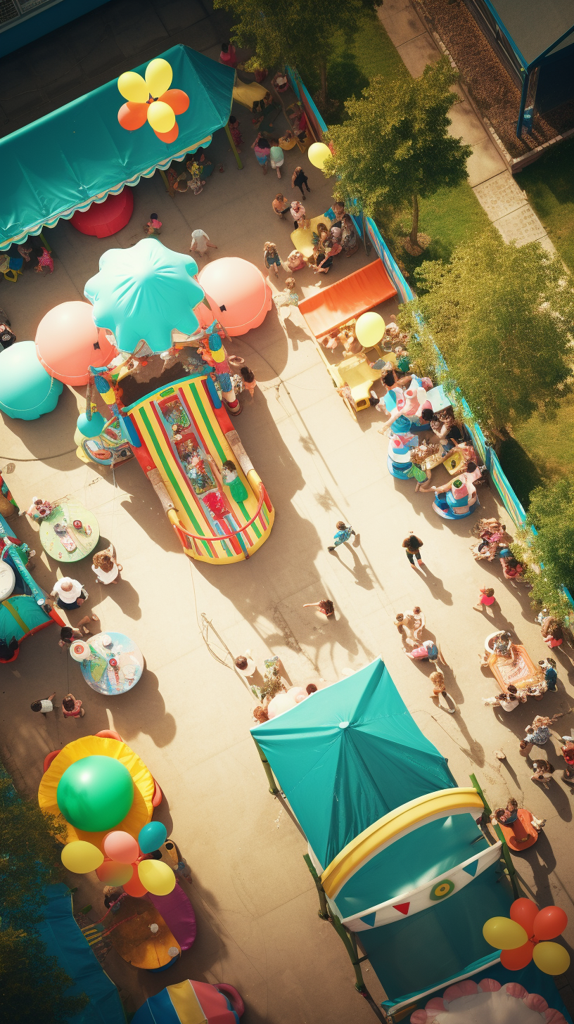 Kids Birthday Party Playground Zoomed Out