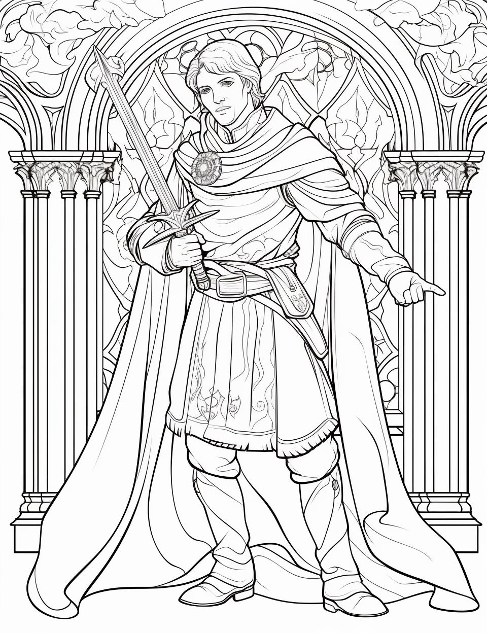 Biblical character Saint Phaolo coloring page