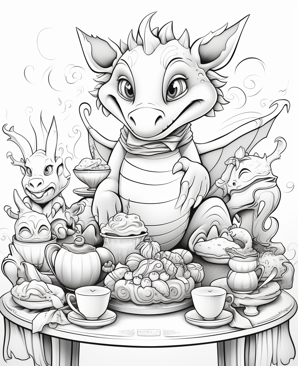 Kids Dragon Tea Party Mythical Creatures