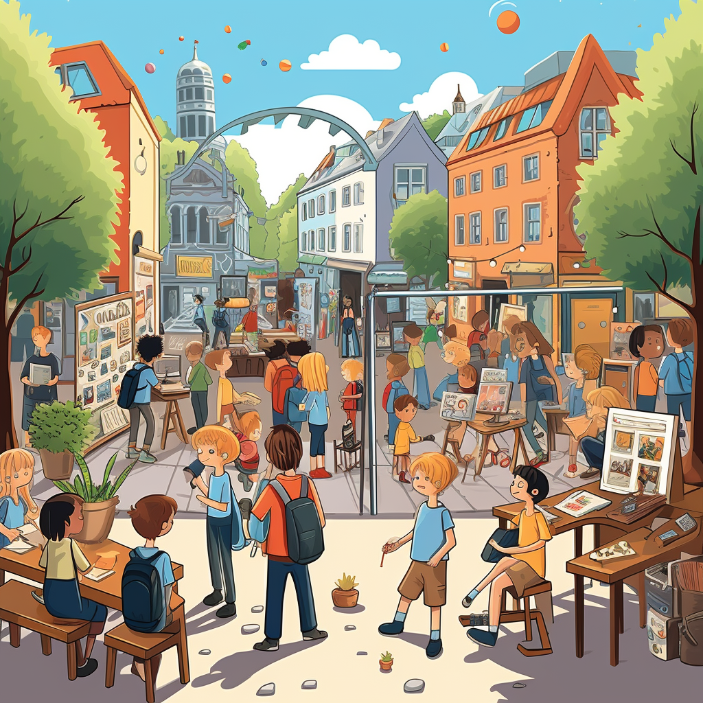 Illustration of a Sustainable Fair in Hamburg