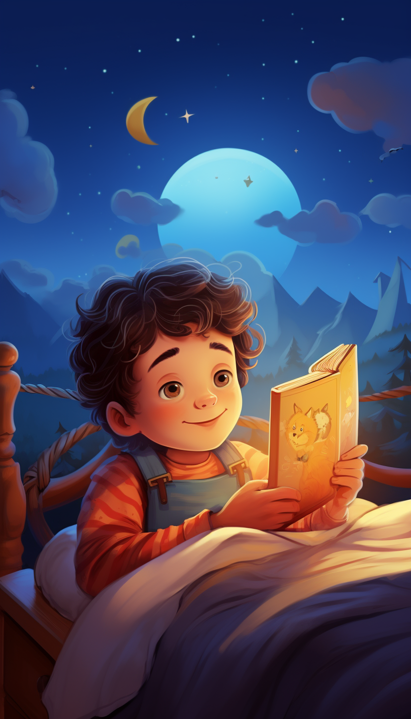 Colorful kids bedtime chronicles fable dream background