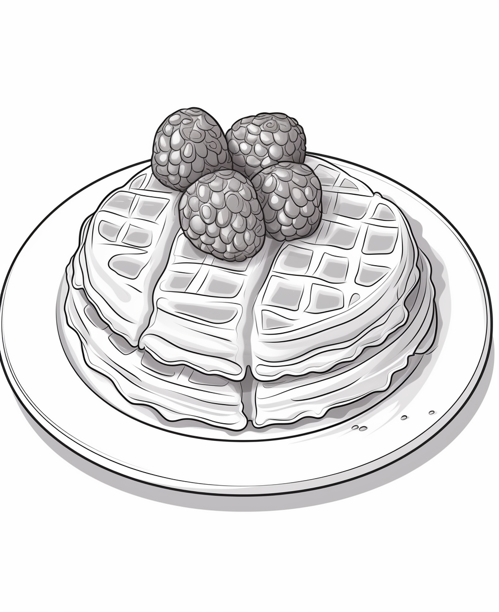 Cartoon-style waffle image for kids