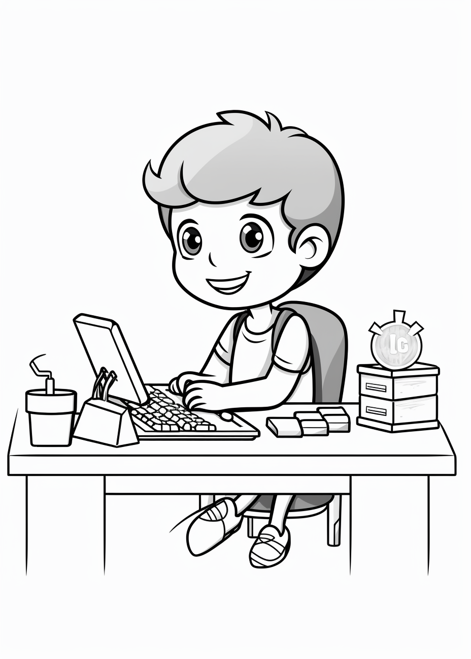 Cartoon of kids working for money