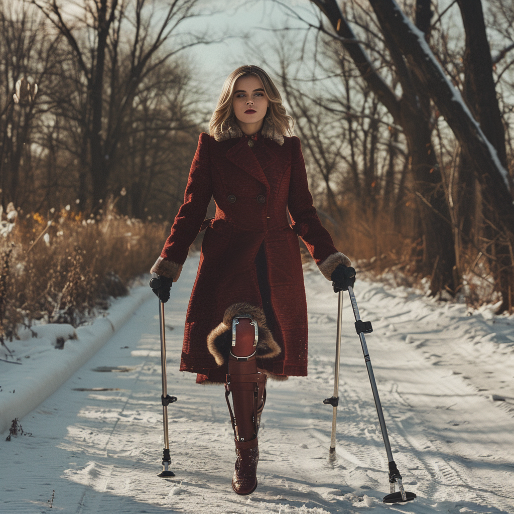 Kiernan Shipka Winter Fashion Amputee