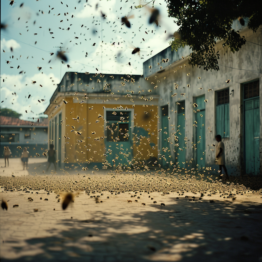 Killer bees attacking children in Brazilian school