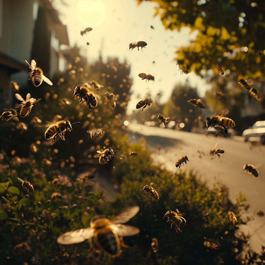 Killer bees swarm in California neighborhood