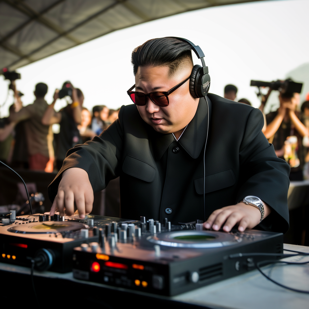 Kim Jong Un DJing at music festival