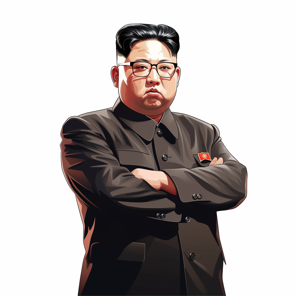 Cartoonish Kim Jong Un Transparent Background