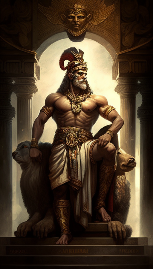 King Porus of Paurava Observing His Kingdom