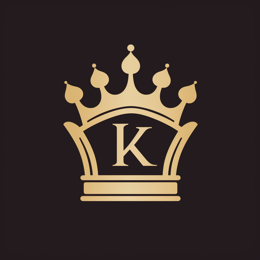 King and Queen Crown Logo Initials