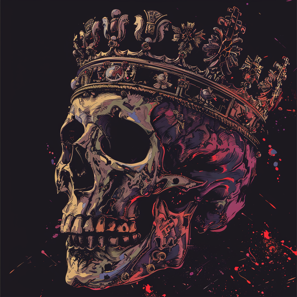 King Skull Vector Illustration