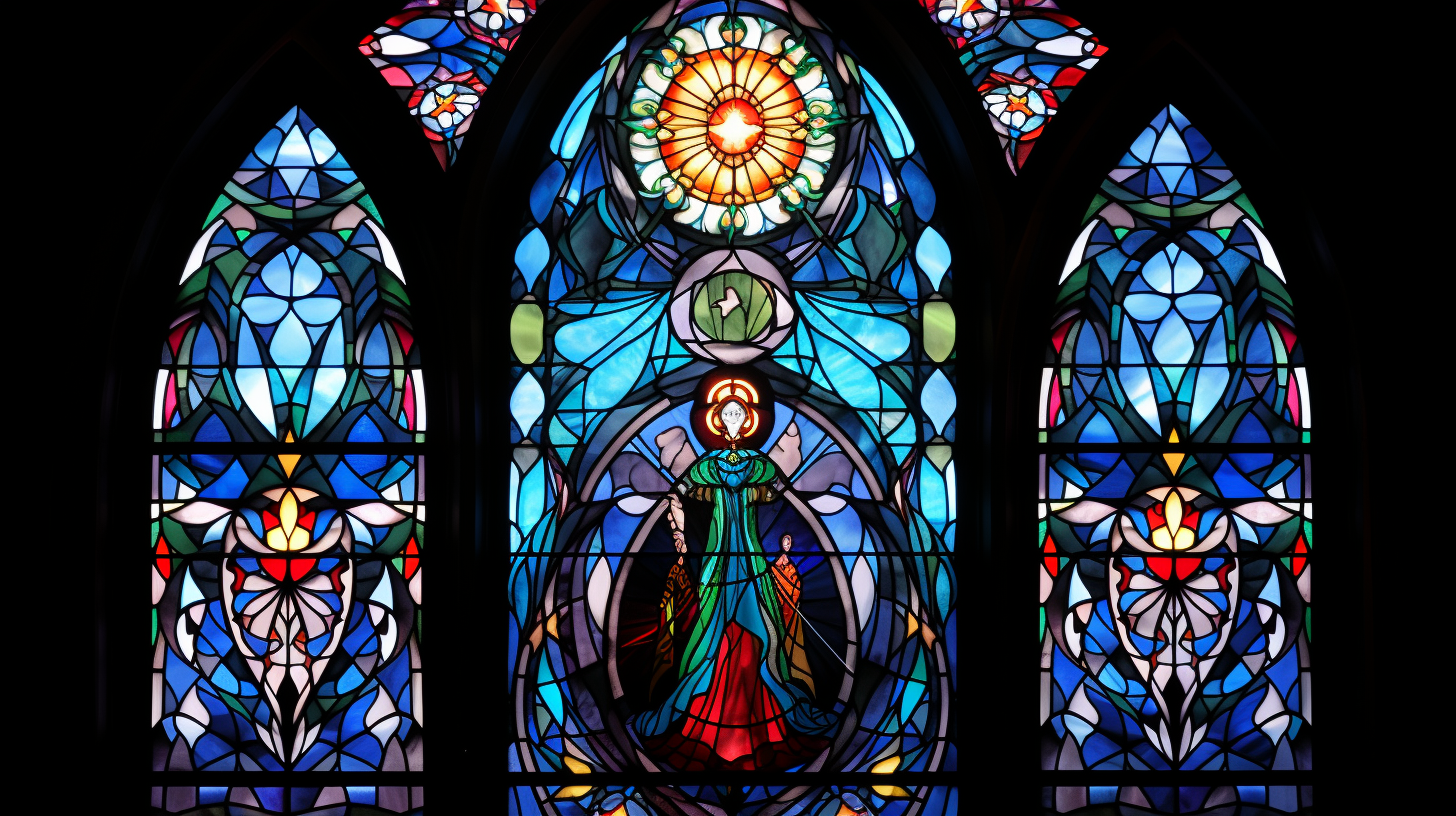 Stained glass window pattern from Kingdom Hearts