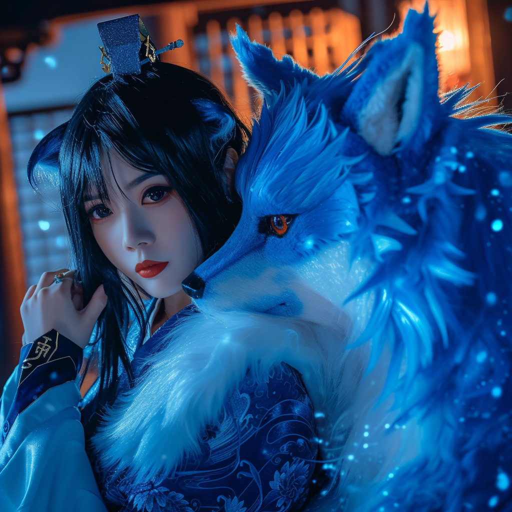 Kiriko Overwatch Blue Kitsune