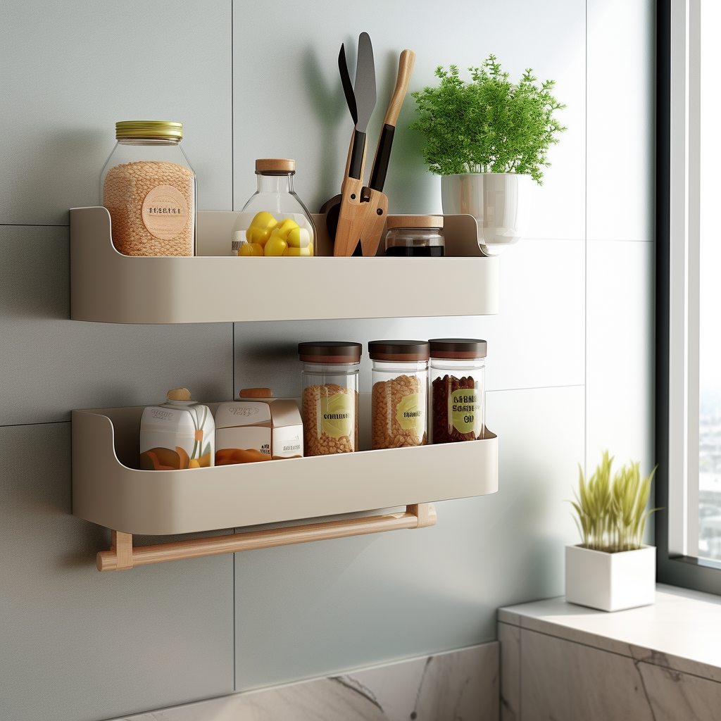 Practical Wall-Mounted Kitchen Storage Solution