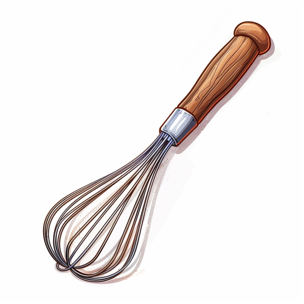 Kitchen whisk on white background