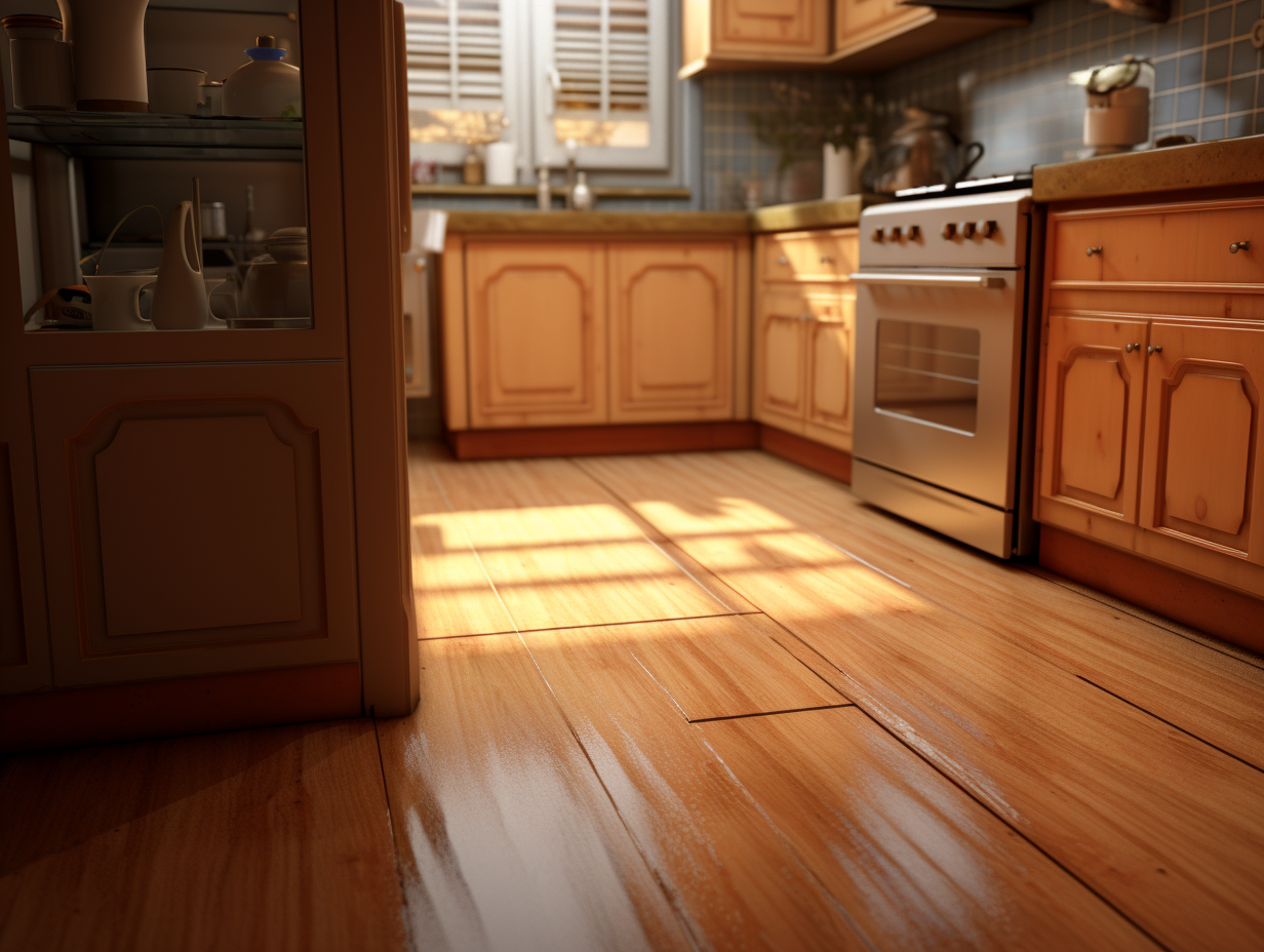 Kitchen floor with furniture view