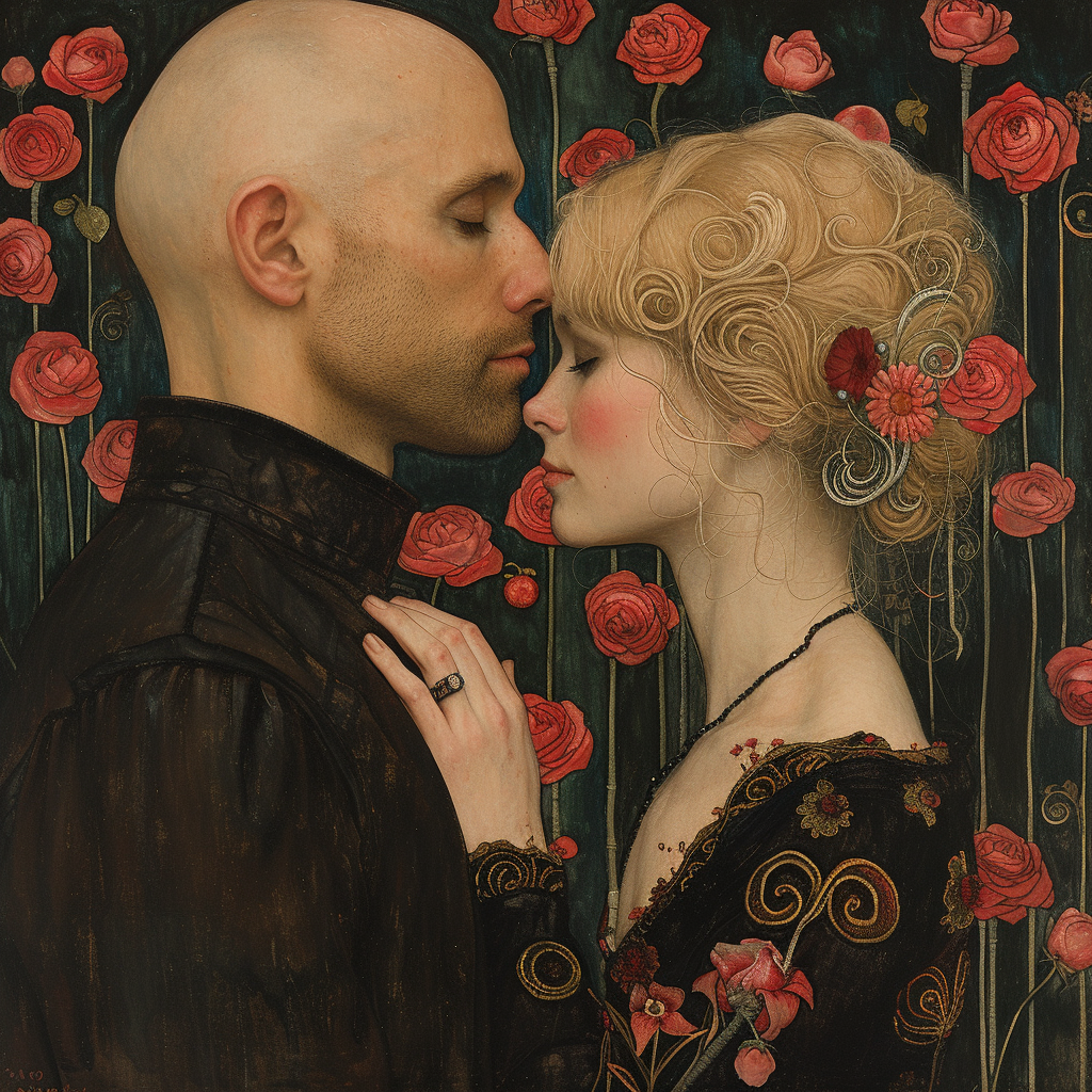 Klimt Valentine Painting Artwork