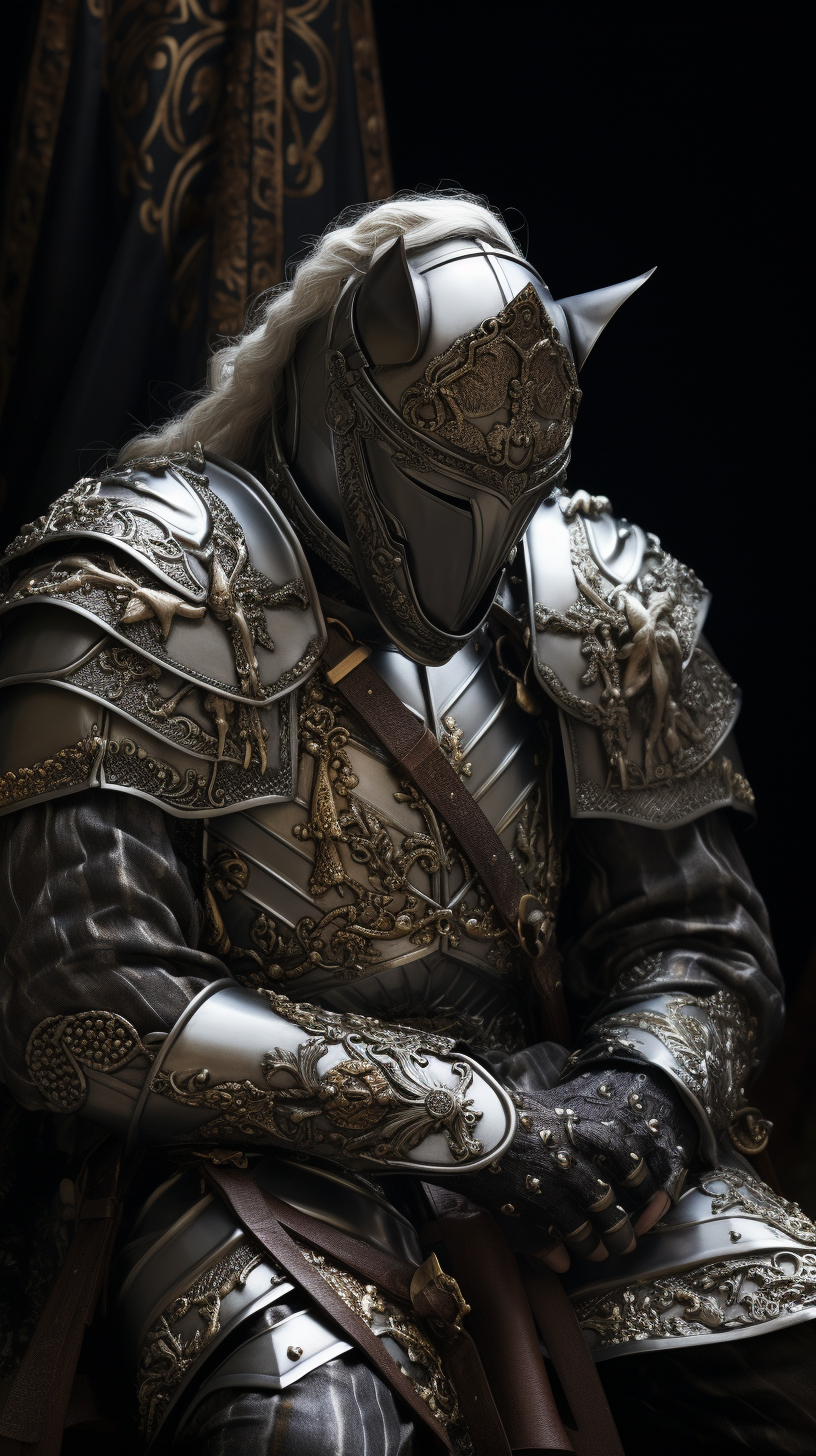 Intricately Designed Knight in Silver Armor ?