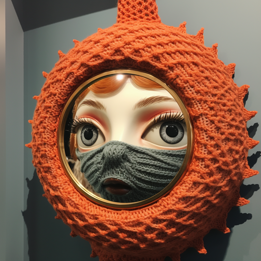 Knitted looking glass image