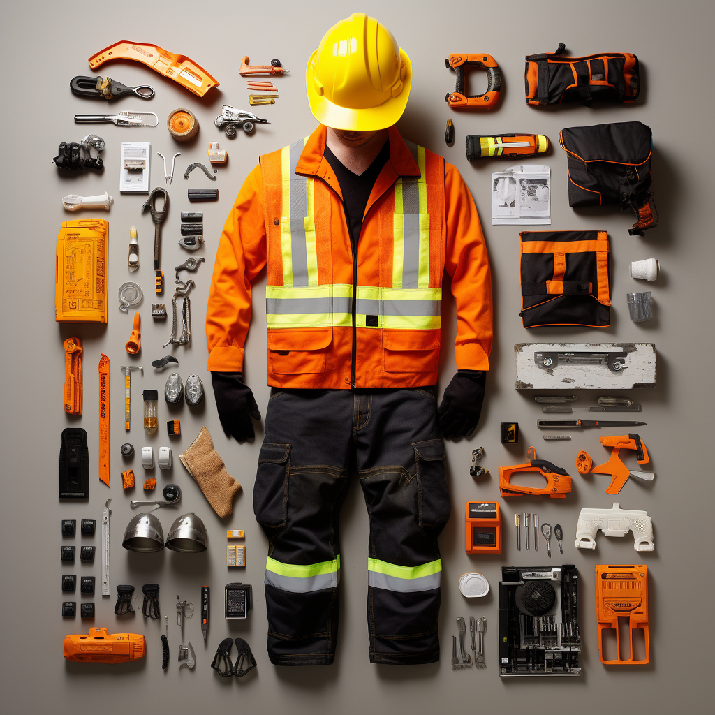 Knolling worker style photo