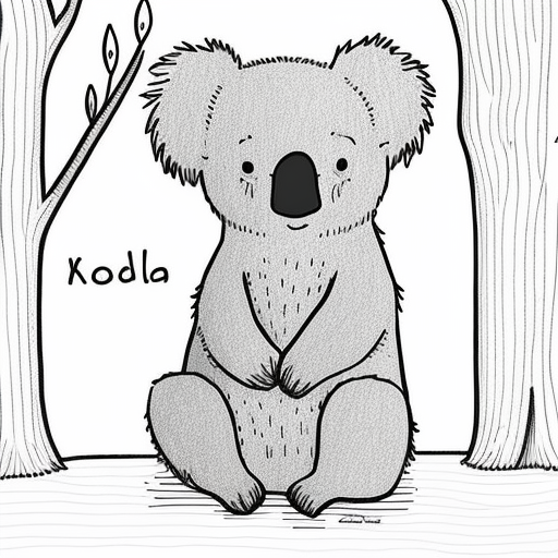 Detailed koala illustration by Allie Brosh