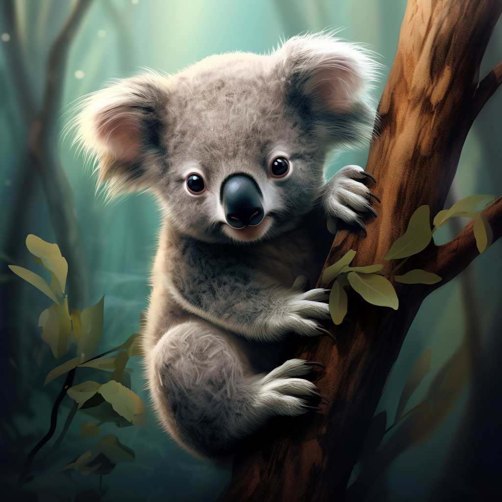 Cute Koala Image in Natural Habitat