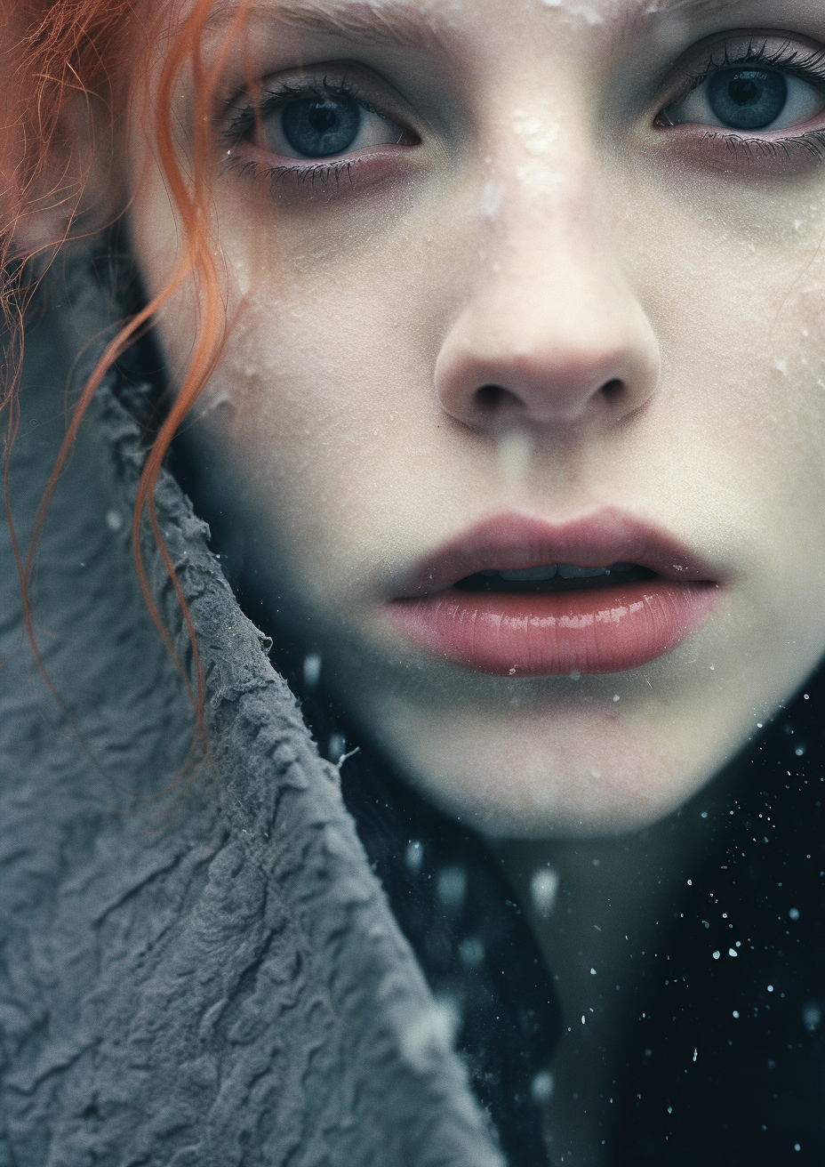 Close-Up of Shaved Woman's Face