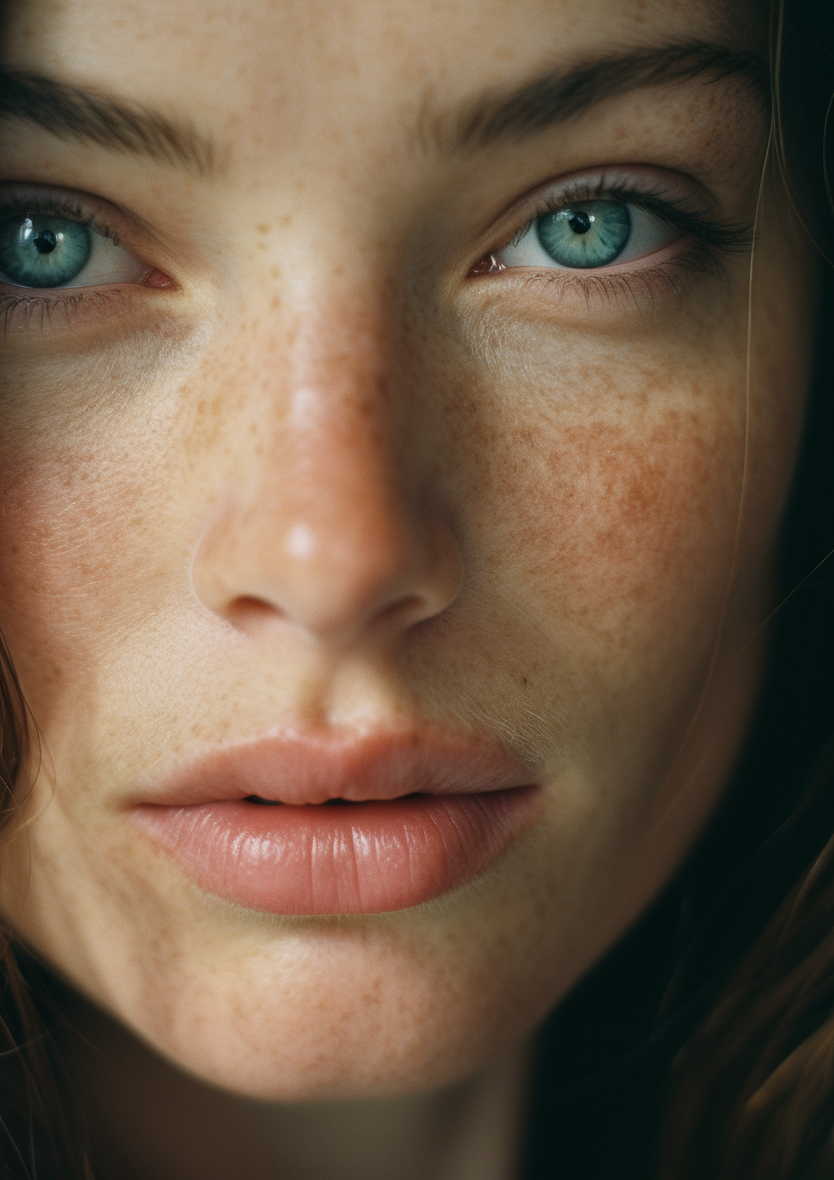 Close-up of Woman's Face in Kodak 400 Film