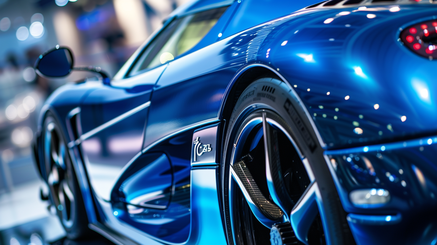 Blue Pearl Koenigsegg CC850 at Car Show