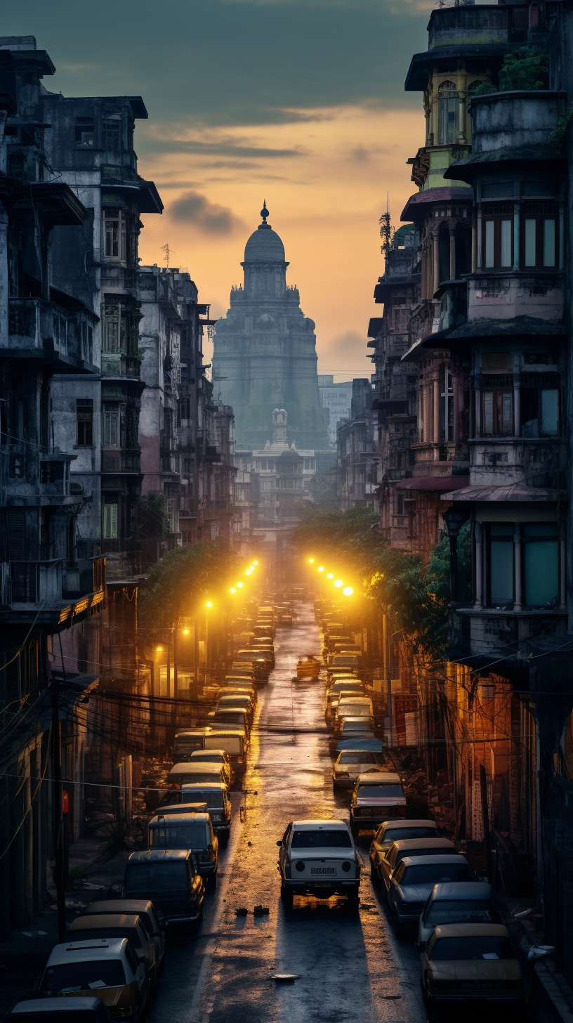 A captivating view of Kolkata city