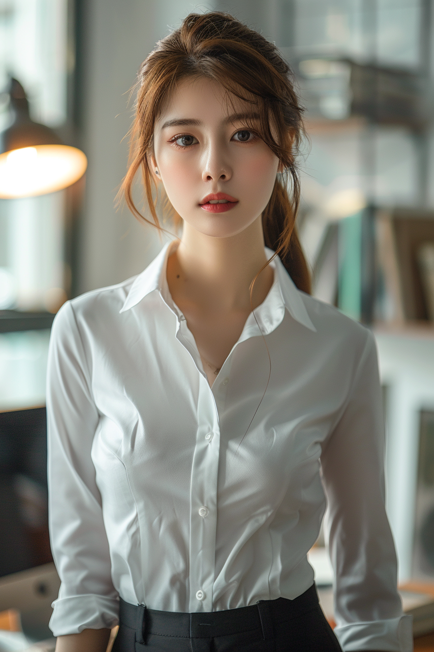 Korean female model as secretary portrait