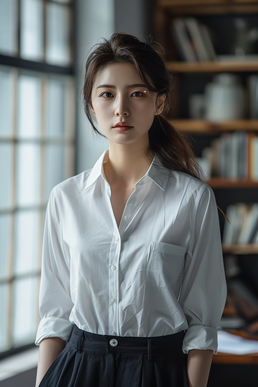 Korean Female Office Secretary Portrait