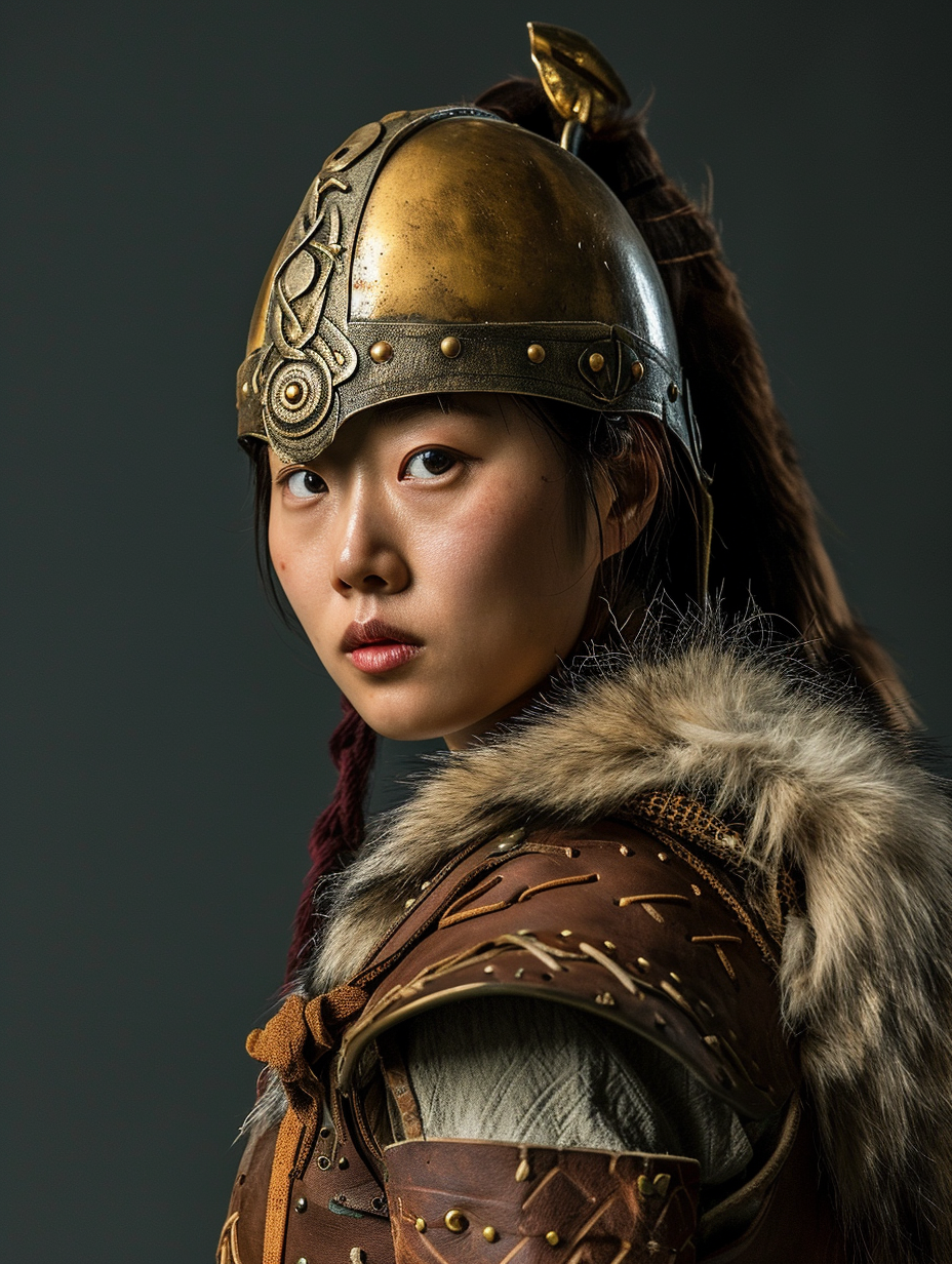 Korean Female Warrior in Leather Armor