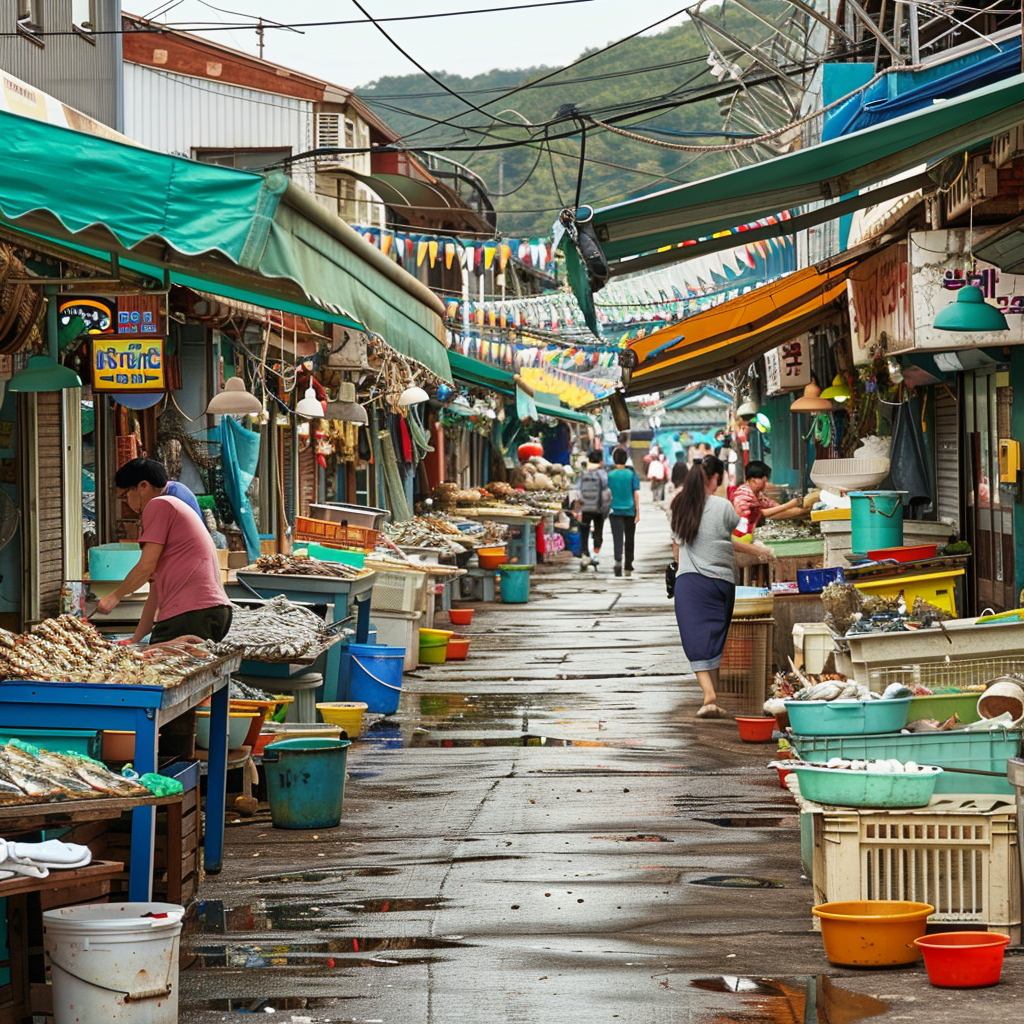 Korean Fishing Village Fresh Seafood