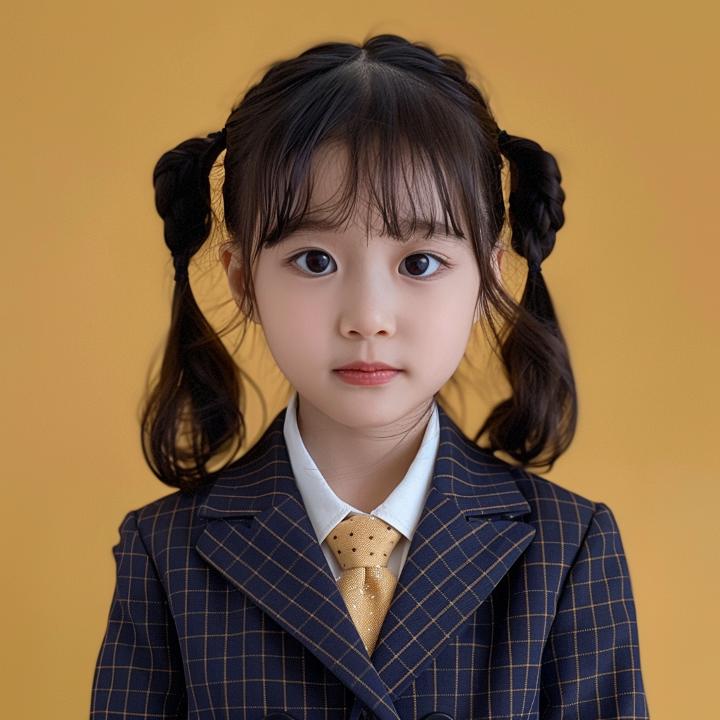 Young Korean girl in graduation suit