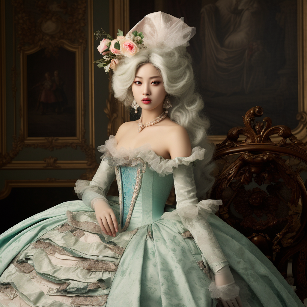 Korean Gravure Model Miku as Marie Antoinette