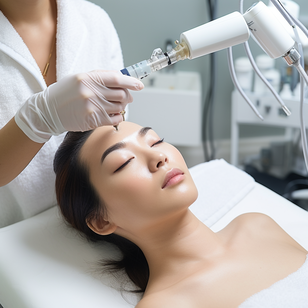 Korean Medspa Doctor Providing Hydrofacial Treatment