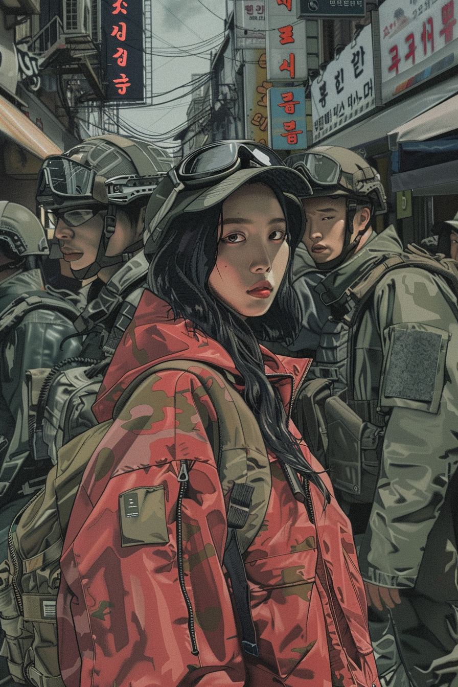 Korean military comic connection art