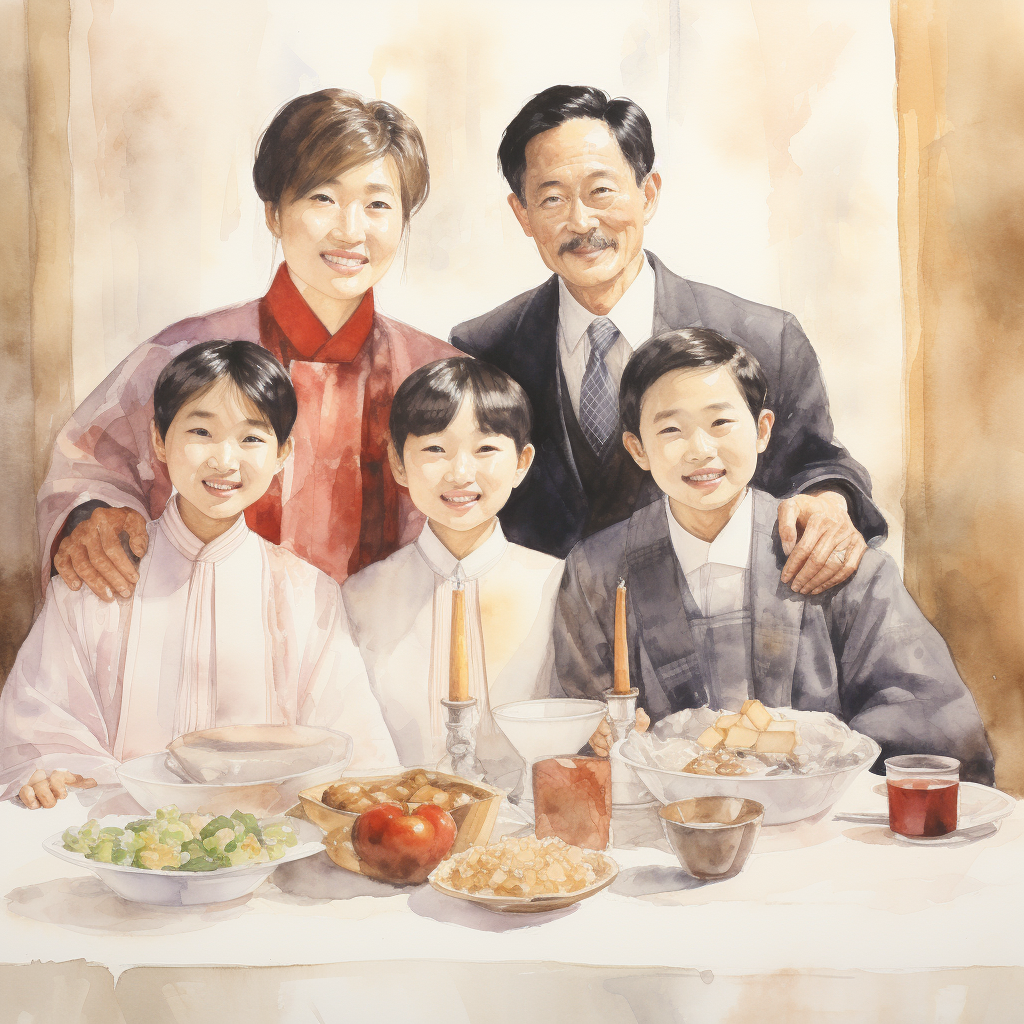 Korean Modern Family Holy Communion