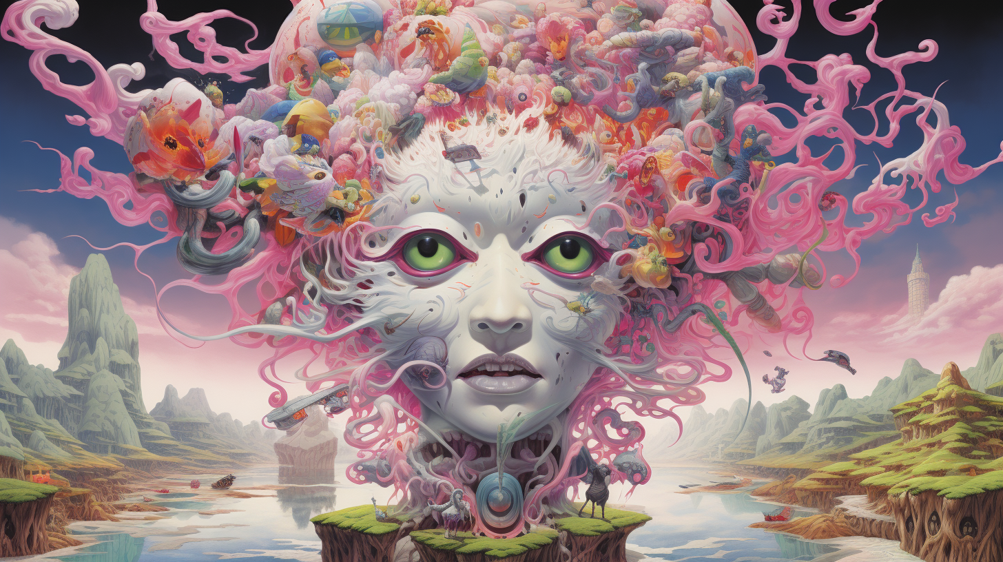 Korean surrealism psychedelic artwork