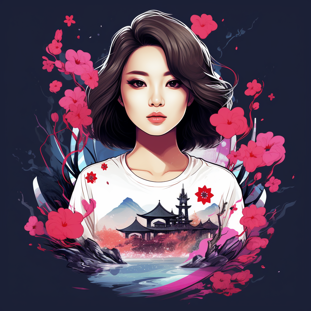 Fashionable Korean T-Shirt Design