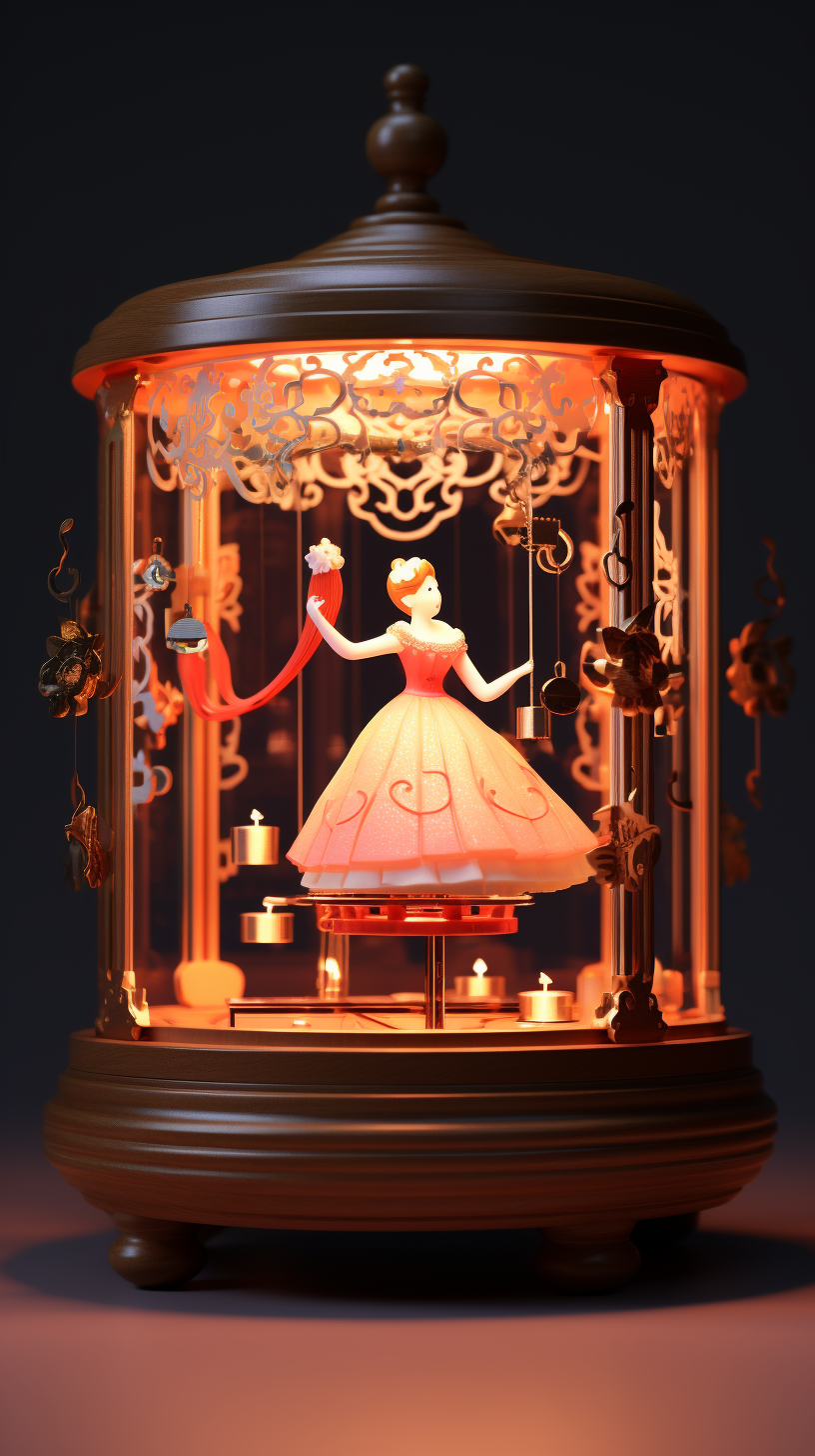 LED Music Box with Korean Traditional Dance