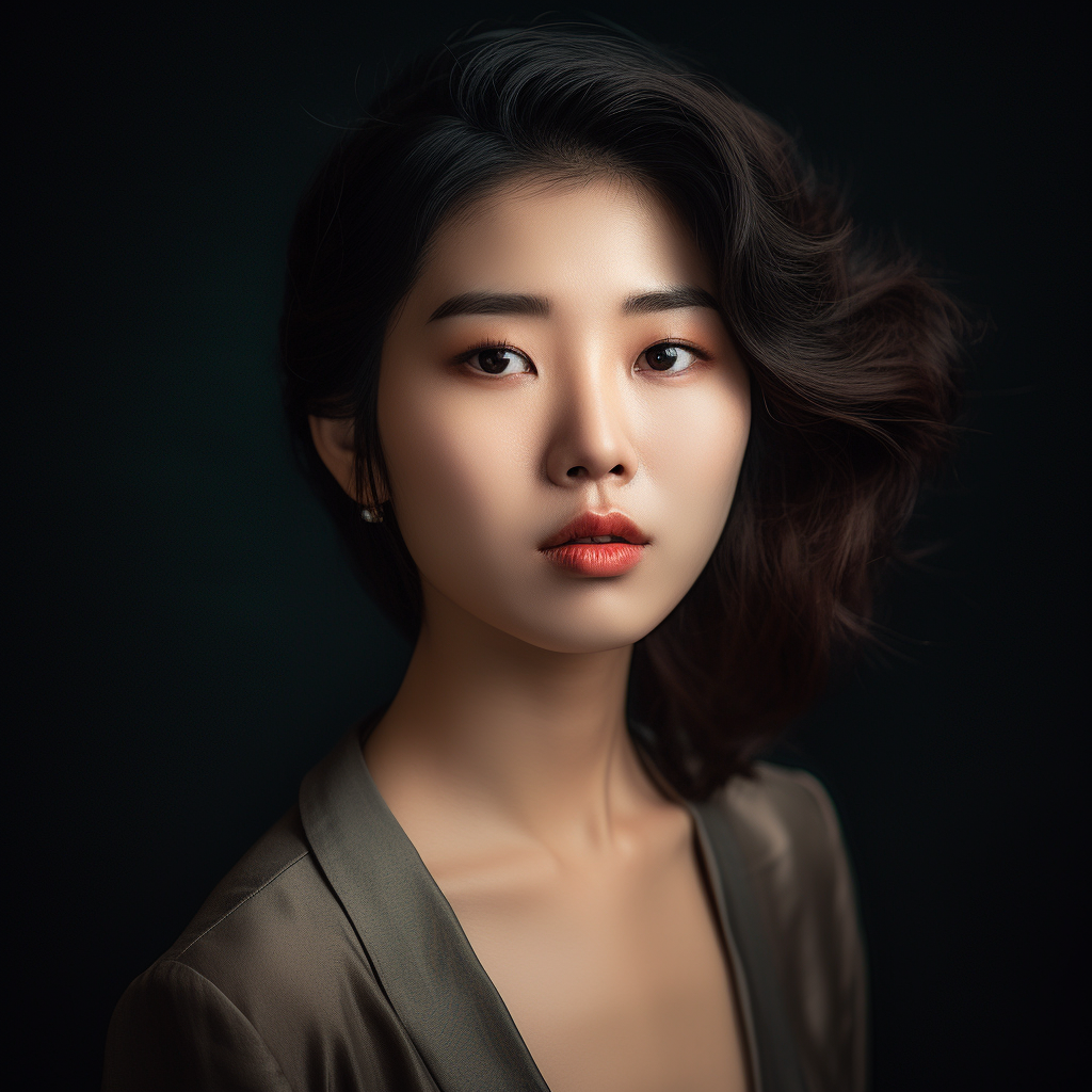 Korean woman exuding confidence and grace