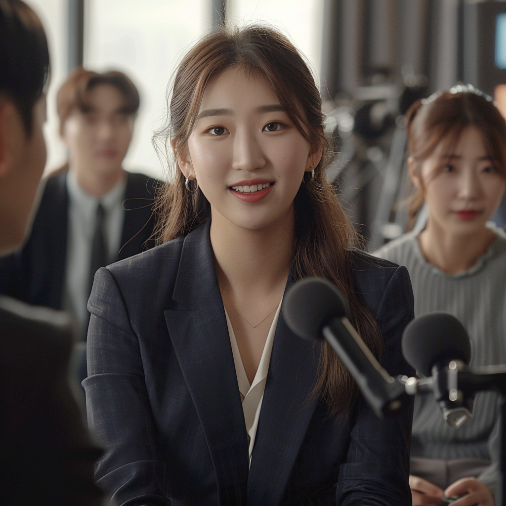 Korean woman in job interview