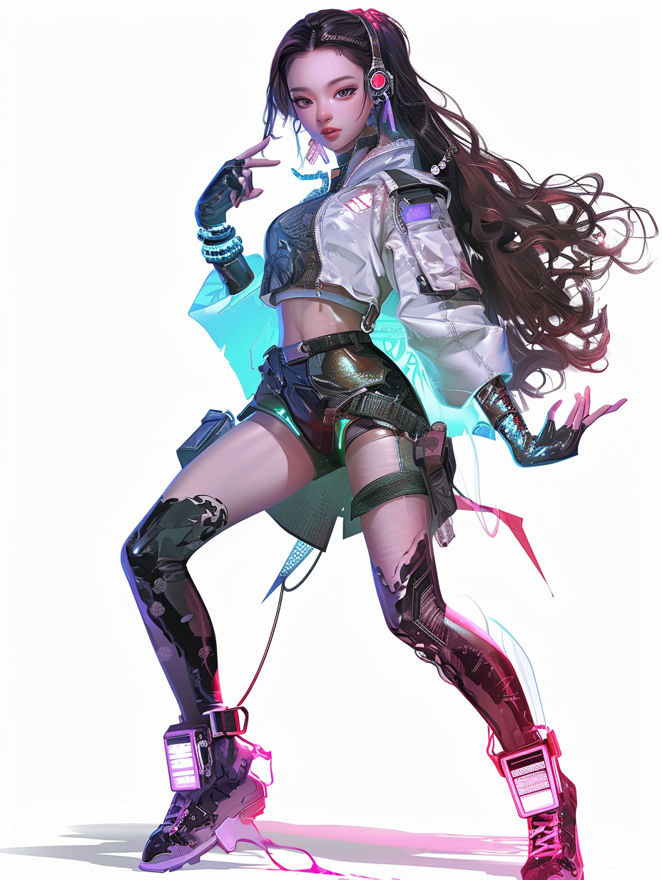 Beautiful Korean character in sci-fi game