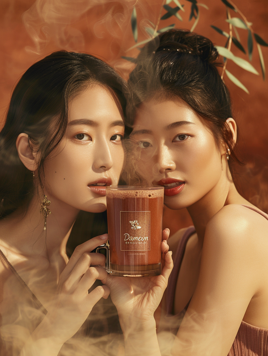 Korean women with jujube juice