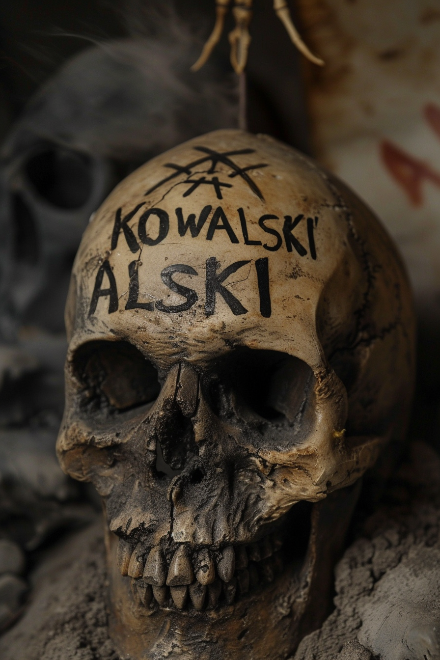 Kowalski Forgotten Abyssal Calligraphy Skull Picture