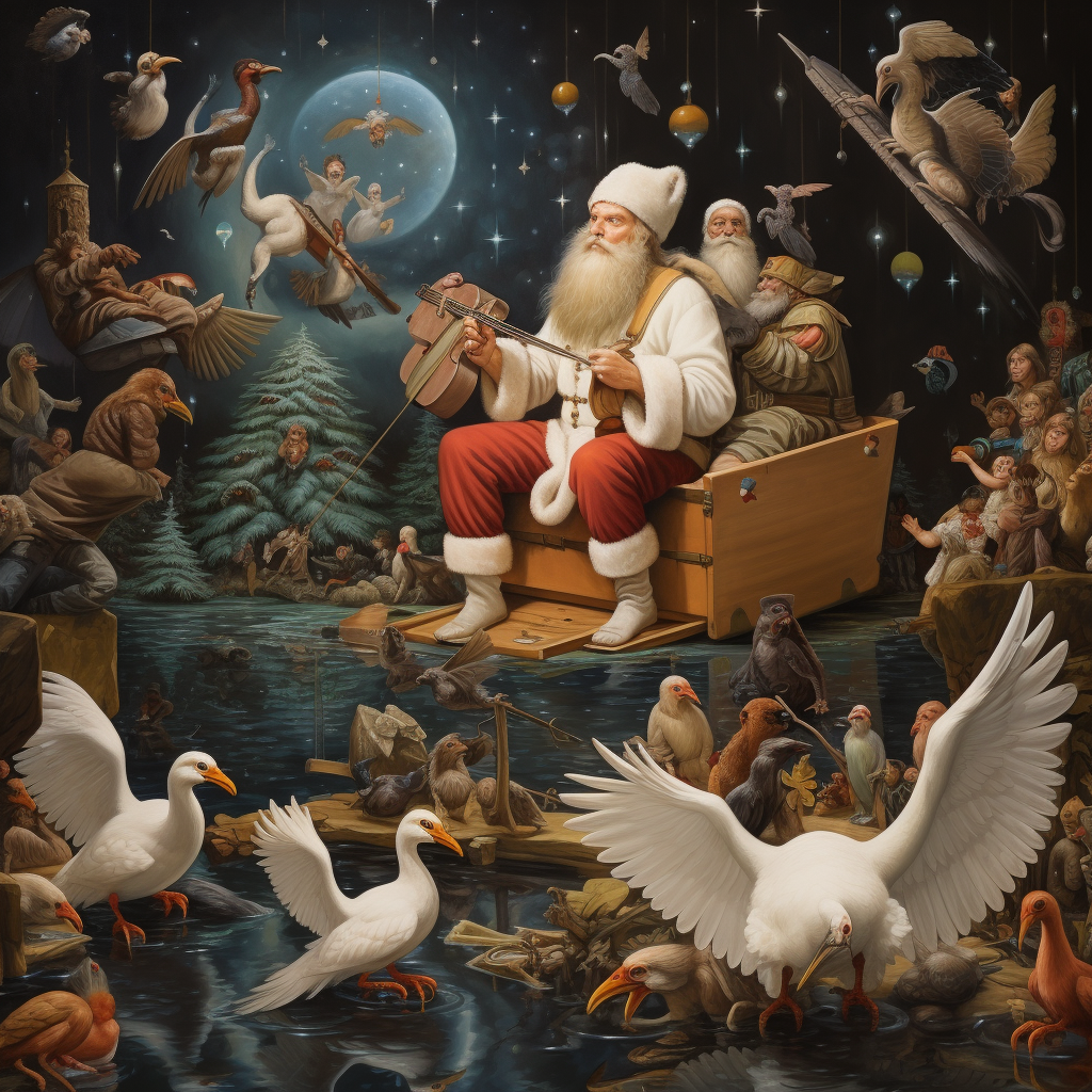 Christmas depiction by kozyndan artists