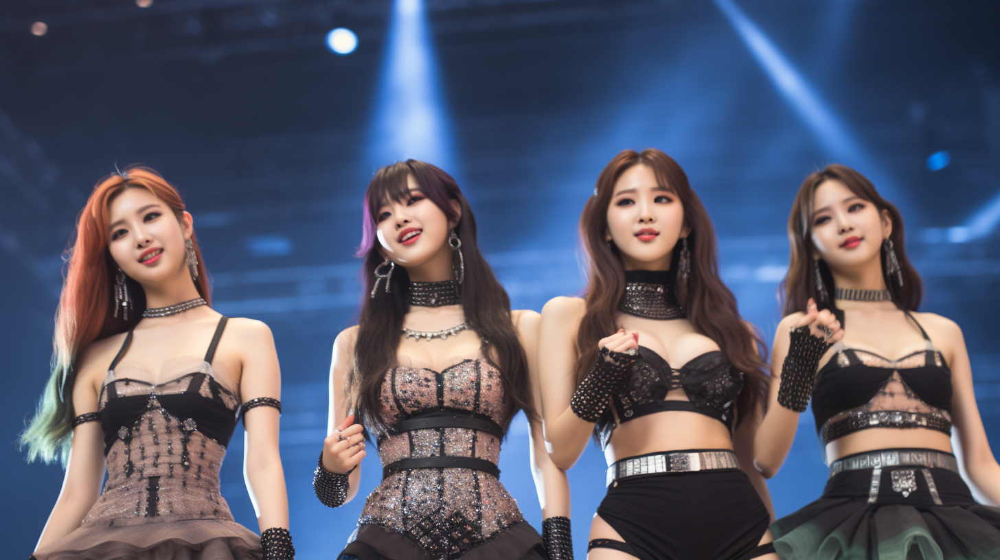 K-Pop girl group performing live